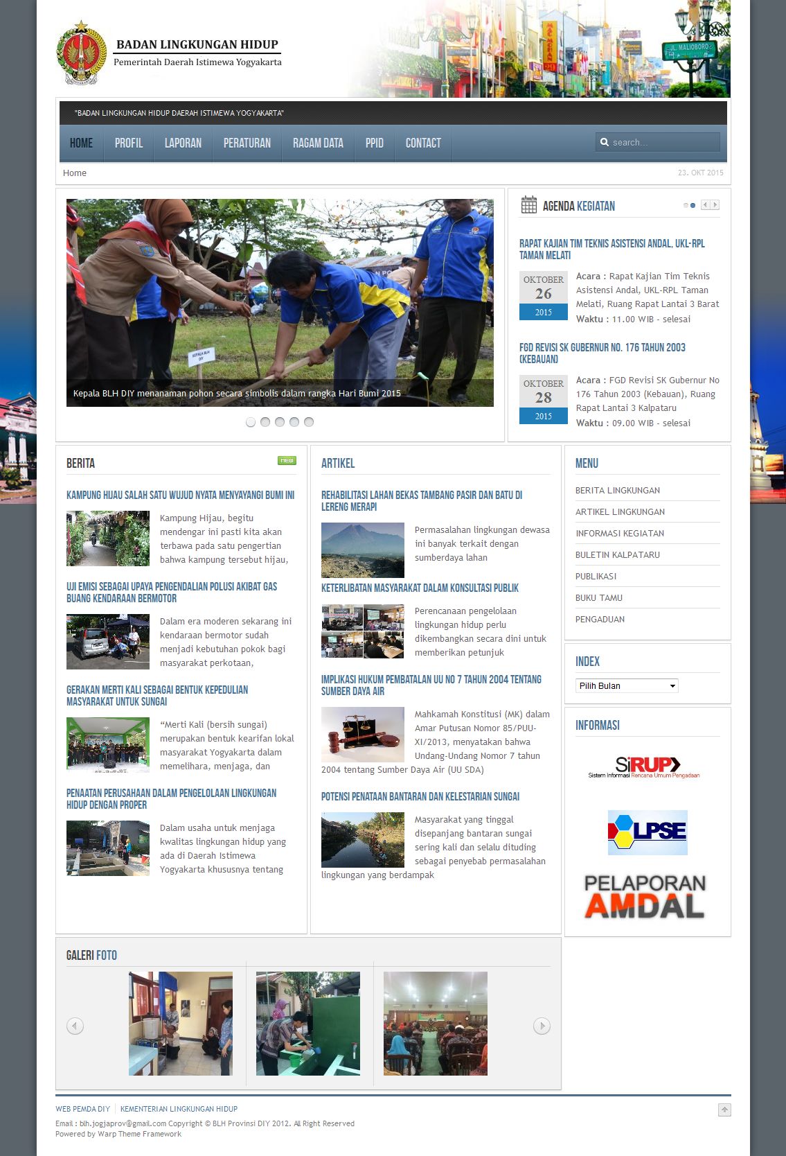 Website BLH Yogyakarta