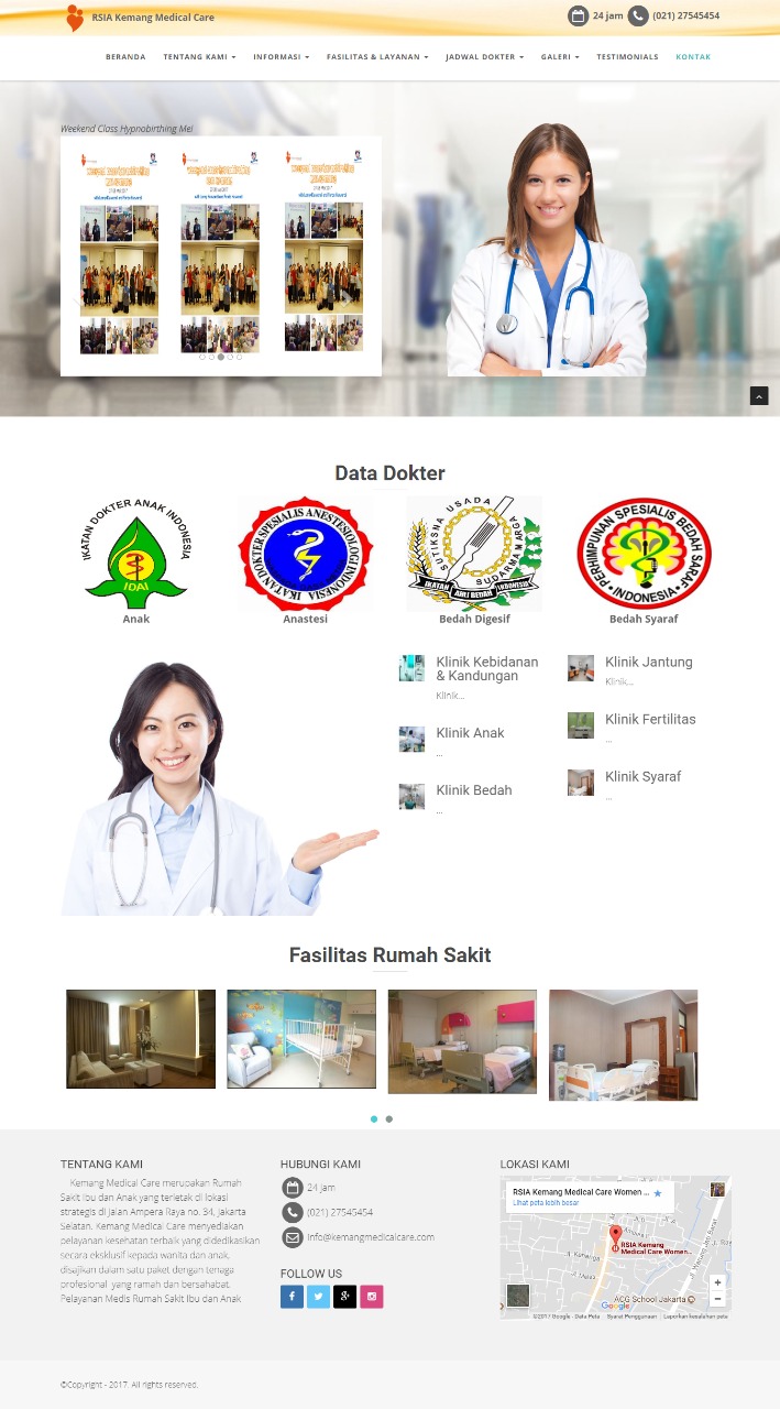 Website Rumah Sakit/Klinik Support Web Mobile